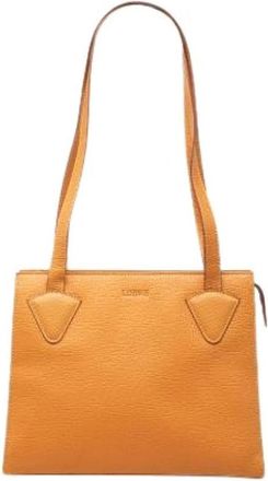 Loewe Pre-owned Tote Bag - Dames - Vintage Schoudertas - Geel - ONE Size - Leer - Vintage