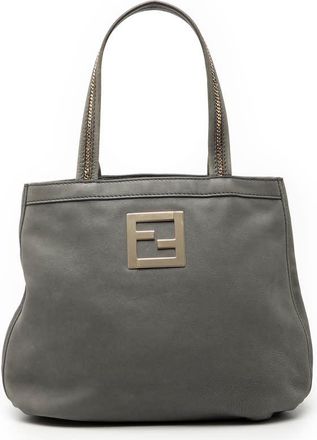 Fendi Pre-owned Fendi Nubuck FF Chains Tote Ladies 8BR650