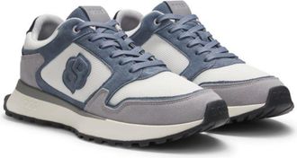 BOSS Suede-trim trainers with Double B monogram
