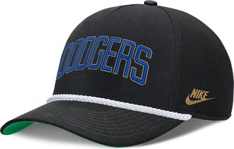 Nike Brooklyn Dodgers Rise Nike Mens MLB Adjustable Hat in Black | NB4508ZEKB-D8K