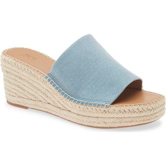 Nordstrom Rack Claire Jute Wedge Slide Sandal in Blue Denim at Nordstrom Rack, Size 9