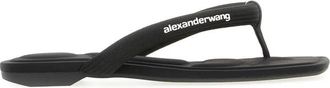Alexander Wang Jenna Tubular Thong Sandal - Dames - Slippers - Zwart - 35 EU - Nylon - Schoenen