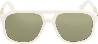 Gucci Green Pilot Unisex Sunglasses GG1188S 005 58