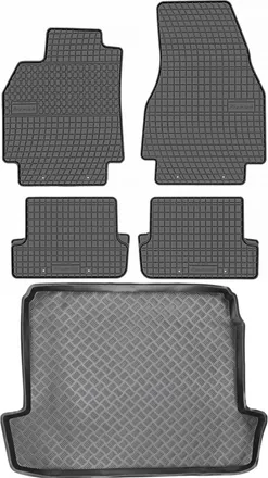 OEM Juego De Alfombrillas De Goma Para Coche Y Alfombrilla Para Maletero Para Renault Megane Ii Sed&aacute;n (2002-2009)