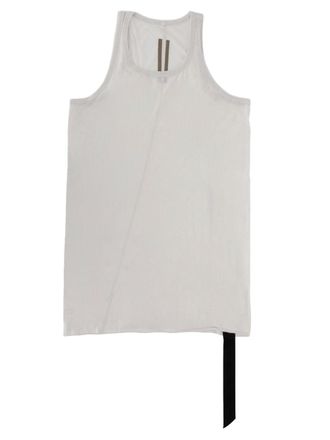 Rick Owens Extended Length Cotton Striped Tank Top