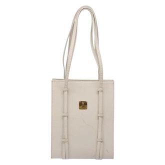 MCM Tweedehands leren handtassen - Dames - Vintage Shopper - Wit - ONE Size - Leer - Vintage