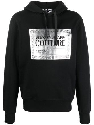 Versace Jeans Couture Hoodie met logoprint - Zwart
