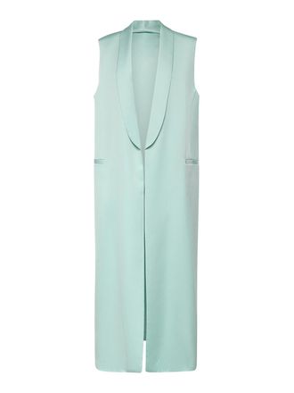 Genny Long Vest In Satin