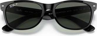 Ray-Ban Sunglasses, unisex, Black, Size: 58 MM Rb2132 New Wayfarer Polarizzato