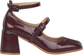 Alma En Pena Schoen met brede hak en gespen - Dames - Pumps - Rood - 41 EU - Schoenen