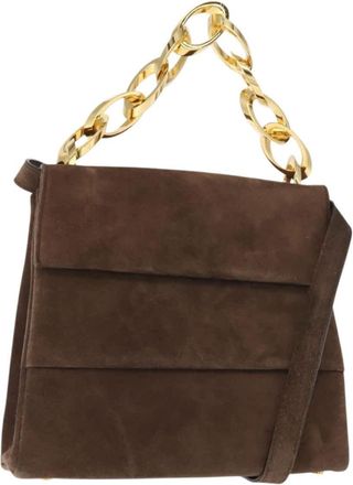 Ferragamo Vintage Handbag Suede Suede Handbag (Pre-Owned)