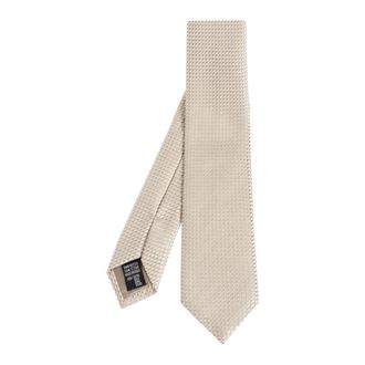 Emporio Armani Ties, male, Beige, Size: ONE SIZE Silk Tie