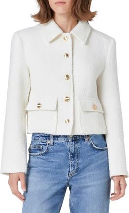 endless rose Boucl&eacute; Tweed Jacket in Cream at Nordstrom, Size X-Small