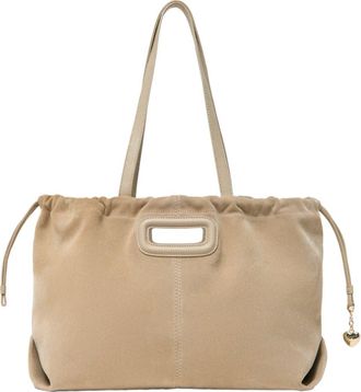 Maje Suede Milpli tote bag in Cappucino at Nordstrom, Size Medium