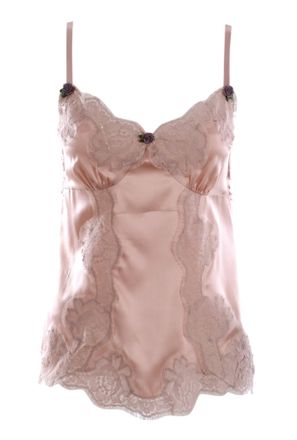 Dolce & Gabbana Womens Women Laced Flower Buttons Top - Pink Cotton - Size IT 40 (Womens)