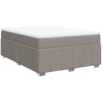 vidaXL Vidaxl - Cama Box Spring Con Colch&oacute;n Tela Gris Taupe 140x200 Cm
