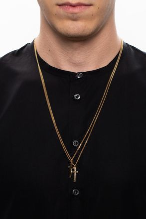 Dsquared2 Brass Necklace, Mens, Gold