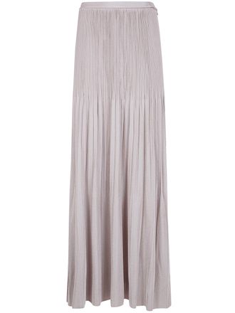 Giorgio Armani Viscose Plisse Long Skirt