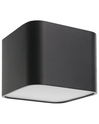 Eglo Eglo Grimasola 1 Light Square Ceiling Light With Black Finish & White Diffuser