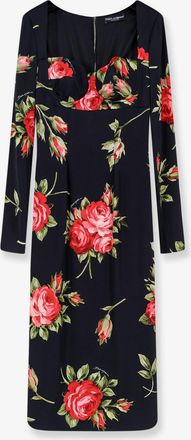 Dolce & Gabbana Vestito in viscosa con stampa iconica - DOLCE & GABBANA - gender_Woman