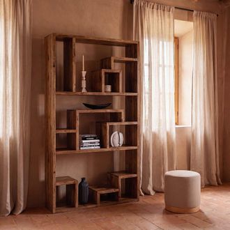 Maisons du monde Estanter&iacute;a desigual de madera de palo rosa 110 cm