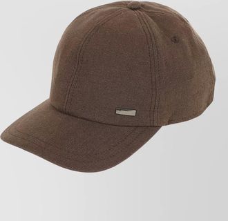 Herno structured hat curved brim design