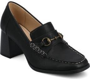 Journee Collection Aisha Moc Toe Loafer Pump in Black at Nordstrom Rack, Size 9.5