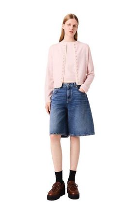 Maje Knit embellished cardigan in Pink at Nordstrom, Size X-Small