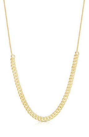 Sphera Milano Adjustable Curb Chain Frontal Necklace in Gold at Nordstrom Rack