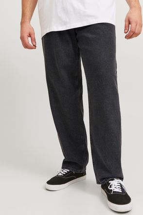 Jack & Jones Plus Size Relax-fit-Jeans, Herren, Gr. 40, L&auml;nge 32, schwarz denim, Denim/Jeans, Obermaterial: 100% Baumwolle, JACK & JONES PLUSSIZE, unifarben, bequem lang, Je