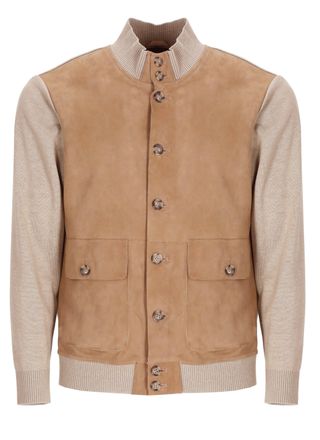 The Jack Leathers Beige Riverside Suede Leather Jacket