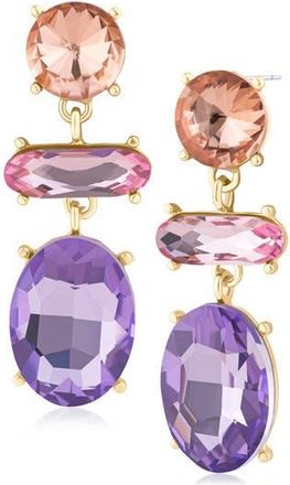 Jardin Crystal Drop Earrings in Lavender/Gold at Nordstrom Rack