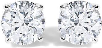 House of Brilliance 14K White Gold 1 1/10 Cttw Round Diamond Solitaire Stud Earrings at Nordstrom