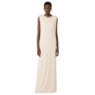 Elisabetta Franchi Red Carpet Dress - female - Elisabetta Franchi - Gowns - Beige - S - Dresses