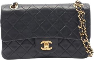 Chanel Pre-owned Matelasse Lambskin Shoulder Bag - Dames - Vintage Schoudertas - Zwart - ONE Size - Leer - Vintage