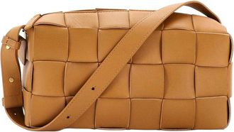 Bottega Veneta Brick Cassette Shoulder Bag Maxi Intrecciato Small (Authentic Pre-Loved)