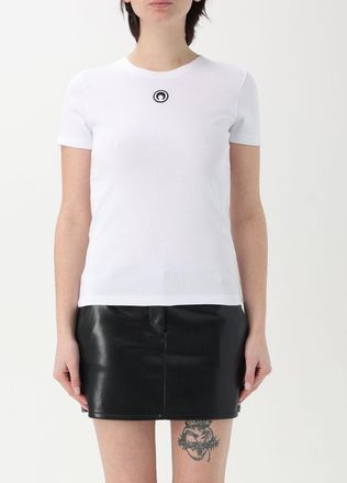 Marine Serre T-shirt in cotone con logo Crescent Marine Serre