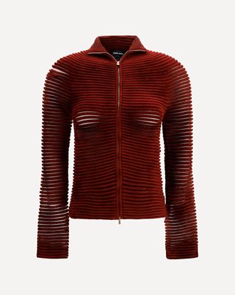 Giorgio Armani Openwork viscose-blend Cardigan Female 44