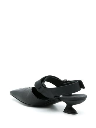 Ferragamo Square-Toe 45mm Heel Pump - Black