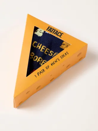 Fat Face FatFace Multi 1 Pack Cheese Bored Socks in a Box