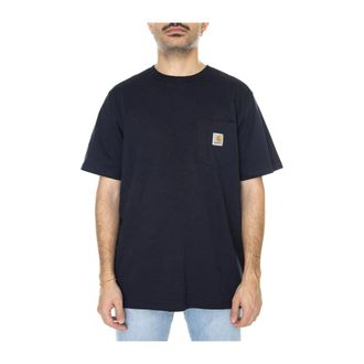 Carhartt Work in Progress Heren, Tops, Blauw, Maat: 2XL Katoen