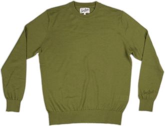 MC2 Saint Barth Merino Hoodies voor Regent Style - Heren - Ronde hals truien - Groen - S - Truien & Vesten