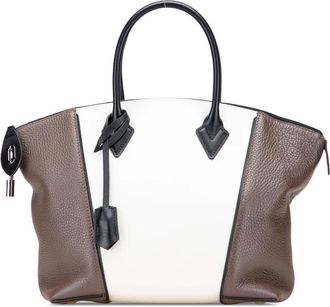 Louis Vuitton Borsa a tracolla Cuir Soft Lockit PM in pelle Taurillon bicolore 2016 - Marrone