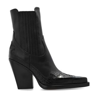PARIS TEXAS Heeled Enkellaarsjes Dallas - Dames - Schoenen - Zwart - Maat: 38 EU Leer