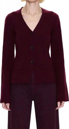 Pistola Denim Aeron Cardigan In Claret