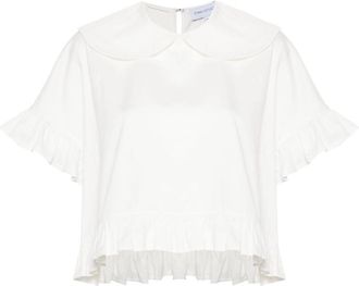 Ioana Ciolacu Dahlia ruffled blouse - women - Cotton - S - White