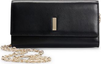 BOSS Ariel Leather Clutch in Black at Nordstrom