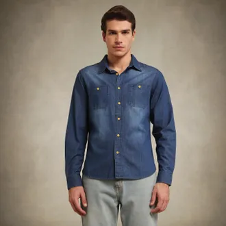 Members Only Mens Denim Shirt