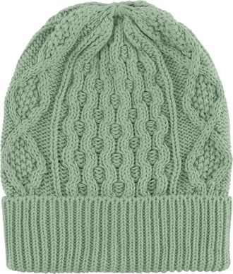 Americandreams Billy Cotton Beanie - Dames - Hoeden - Groen - ONE Size - Katoen - Accessoires