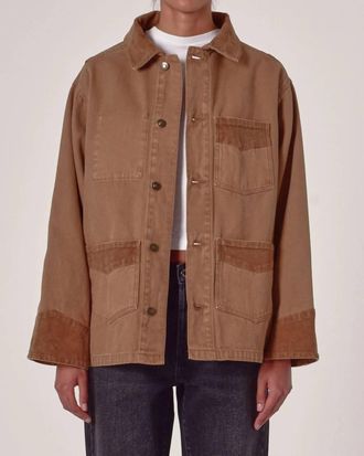 Rolla's Corduroy Barn Jacket In Washed Cocoa